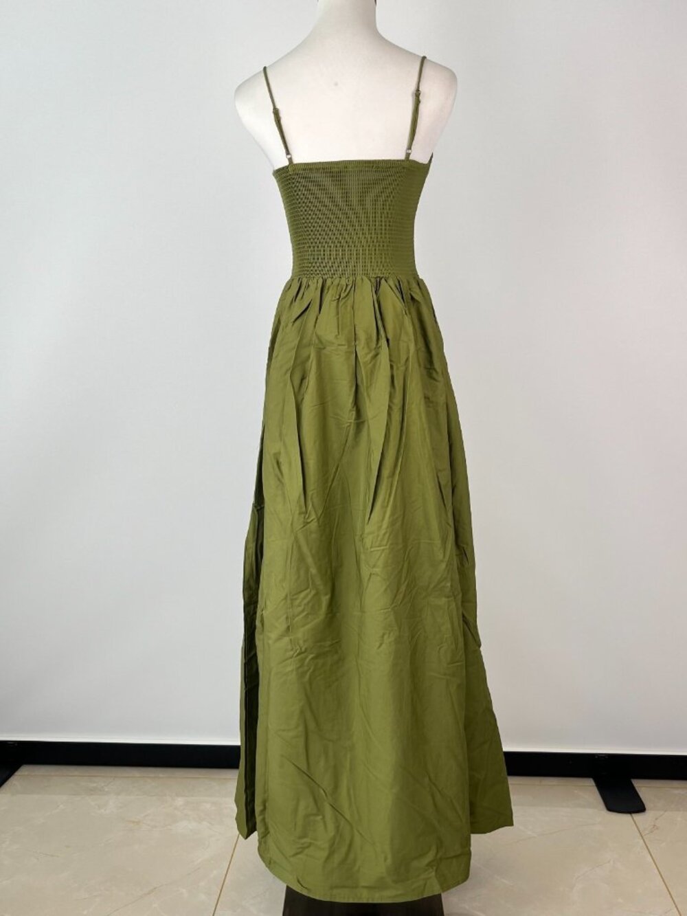 NWOT Farm Rio Cotton Green Sleeveless Midi Dress Size L - Picture 8 of 16